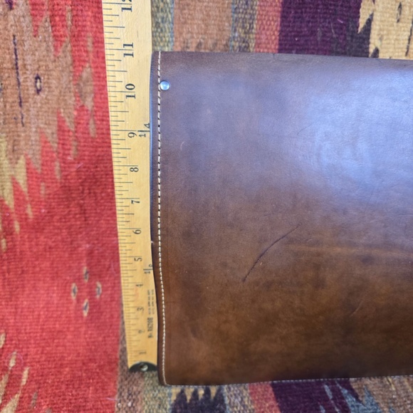 Vintage HARTMANN Belting Leather Envelope Document Case Portfolio Brass Lock/Key - Picture 11 of 13
